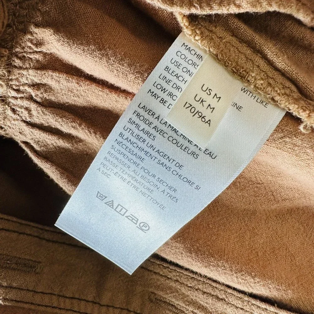 NWT Free People Catch The Breeze Midi Dress sz M medium Linen Amber Waves Tiered - Picture 12 of 14